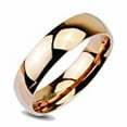 thumbnail image 1 of 316L Stainless Steel Men's / Women's 6mm Wide Mirror Polished Rose Gold IP Dome Band Ring Size 10, 1 of 4