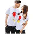 thumbnail image 3 of EQWLJWE Couples Matching Shirts Set Men Women Letter Print Love Couple T-Shirt Big and Tall Funny Tops Tees Valentine's Day Gift, 3 of 5