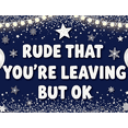 thumbnail image 4 of Decorative Design Leaving Party Banner Rude You're Leaving Silver Stars Blue Balloons for Farewell Celebration Office Party Goodbye Event, 4 of 8