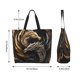 thumbnail image 5 of Balery Vintage Metal Dragon Bolsa Tote Estilo Estético con Cremalleras, Bolsa de Hombro, Bolsa de Compras Grande y Plegable, 5 of 8