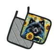 thumbnail image 2 of Pomeranian in Sunflowers Pair of Pot Holders, 2 of 5