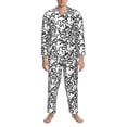 thumbnail image 3 of Uemuo Hand Drawn Snake Pattern 2-Piece Loungewear Set - Men’s Soft Sleepwear, Cozy Winter PJs, Comfy Sleep Set-X-Large, 3 of 7