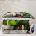 thumbnail image 5 of Manfei Corgi Dog Lover Twin Comforter Sets, Kawaii Animal Bedding Set, Yellow Green, Polkadot Reversible, 2 Pieces, 1 Comforter and 1 Pillowcase, 5 of 7