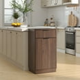 thumbnail image 6 of TrumanPick Single Tilt Out Trash Can Cabinet for 10 Gallon Pull-Out Waste Bin, Free Standing Kitchen Trash Can with Drawers, Walnut, 6 of 11