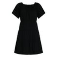 thumbnail image 6 of Time and Tru Women's Tiered Cotton Mini Dress with Flutter Sleeves, Sizes XS-XXXL, 6 of 6