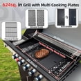 thumbnail image 4 of Brand-Man Grills 6-Burner Propane Gas Grill with Infrared Side Burner, Porcelain-Enameled Cast Iron Grate & Griddle, Outdoor Backyard BBQ Grill, 4 of 8