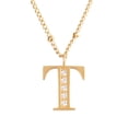 thumbnail image 2 of Juego Joyería Mujer, Collar Aretes Inicial Letras LuckyLy, Acero Inoxidable Baño de Oro 18k dorado UNITALLA, 2 of 6