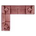 thumbnail image 5 of Modway Commix 6-Piece Down Filled Overstuffed Performance Velvet Sectional Sofa in Dusty Rose, 5 of 5
