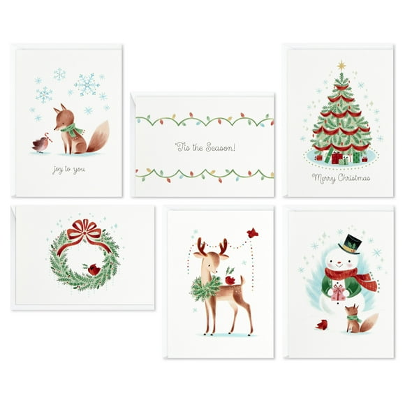 Glitter Christmas Cards Boxed 