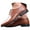 Brown, variant on Mens Dress Boots Leather Classic Foamal Oxfords Lace up Wingtip Ankle Slip on Booties