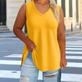 thumbnail image 5 of Womens Tank Tops Workout Tees Spring Summer Clothes V-neck Plus Size Fashionable Loose And Comfortable Casual Top T-shirt (Size:XL-5XL), 5 of 7