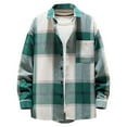 thumbnail image 2 of Ketyyh-chn99 Shirt for Men 2023 Slim Fit Button Down Shirt Green,5XL, 2 of 4
