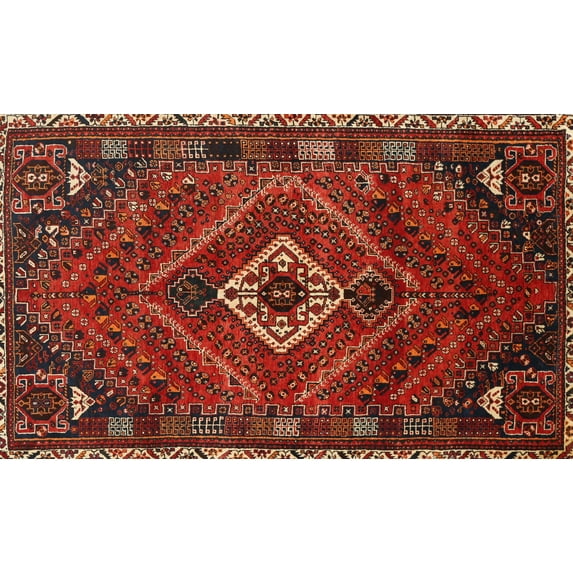 Ahgly Company Machine Washable Indoor Rectangle Traditional Sienna Brown Area Rugs, 3' x 5'