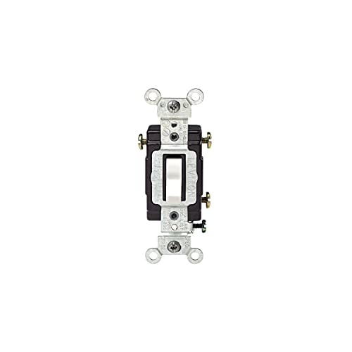 Leviton Toggle Switch Commercial Illuminated 15A 120V - White