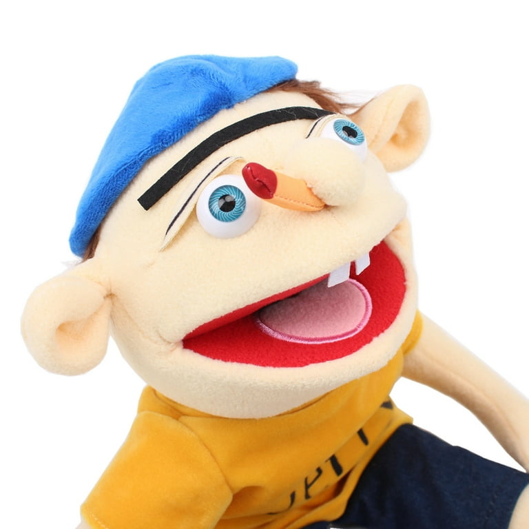 uiuoutoy Jeffy Plush Toy Cosplay Jeffy Hat Hand Puppet Game Ventriloquism  Prop Party Gift