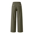 thumbnail image 6 of Babcutegg Big and Tall Mens Cotton Linen Pants Straight Leg Elastic Waist with Pockets Versatile Casual Trousers Size 2XL, 6 of 7