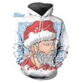 thumbnail image 3 of Sudadera con capucha con estampado 3D y gráfico navideño para hombres y mujeres, sudaderas casuales con diseño de Papá Noel y alce, ropa de calle de gran tamaño para hombres, 3 of 5