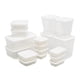 thumbnail image 3 of 17 paneras con tapa, cajas para pasteles, contenedores transparentes de PP para almacenar alimentos. Blanco, 3 of 9