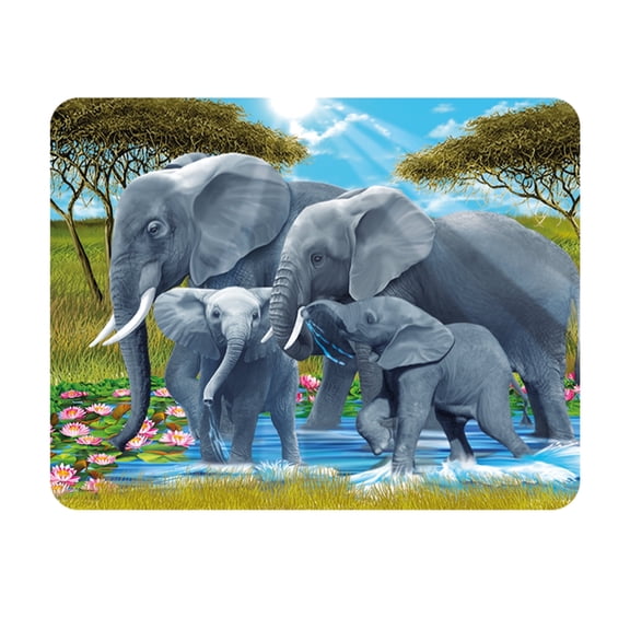 3D LiveLife Magnet - Pachyderm Pals from Deluxebase. Lenticular Wild Animal Refrigerator Magnet. Decorative 3D Elephant Flat Magnets. Cute Small Magnets for Fridge, Dishwasher and Whiteboard.