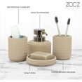 thumbnail image 3 of Ensemble d'Accessoires de Salle de Bain 4 Pcs Beige, 3 of 7