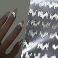 thumbnail image 2 of 1 lámina de pegatinas reflectantes de alto brillo para uñas, efecto plateado láser oscuro y llamativo, para manicura, decoración de uñas 3D., 2 of 5