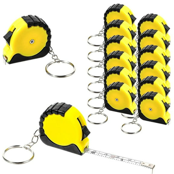 12pcs Tape Measure Keychains, Mini Tape Measures with Stable Slide Lock Construction Favors Tape Measure 1m/3.3ft