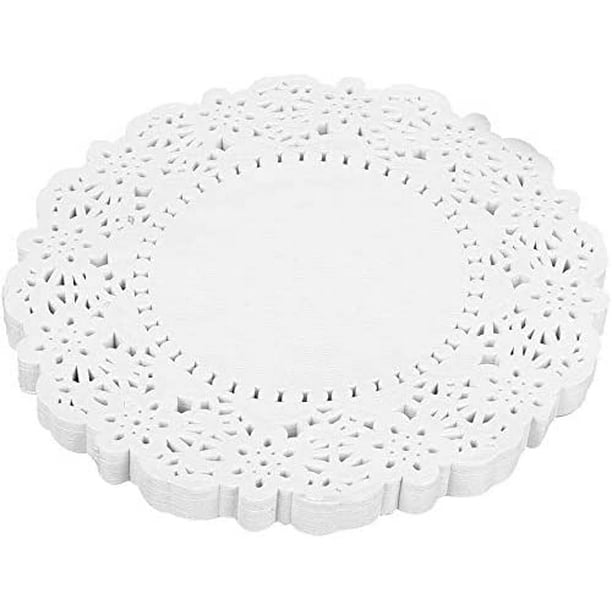150 blondas de papel de encaje desechables, absorbentes de aceite, decorativas, manteles, manteles individuales, accesorios para hornear