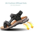 thumbnail image 6 of Visionreast Men Sandals Leather Open Toe Outdoor Hiking Sandals Air Cushion Sport Sandals Waterproof Beach Sandals, 6 of 7