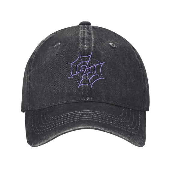 Purple Spider Web Adult Adjustable Classic Washed Casquette Cap Hat Baseball Cap For Man For Woman
