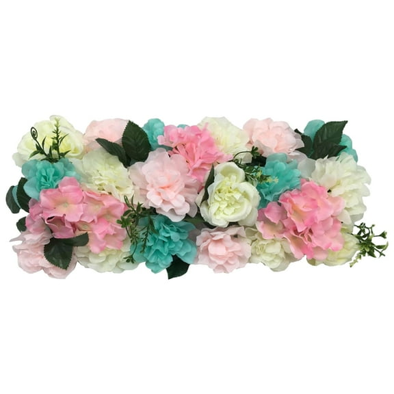 Flowers Wall Panel,Wedding Arch Flowers,Wedding ,Faux Roses Artificial Flower Backdrop for ,Baby Shower,Bouquet Decor Blue Pink