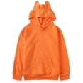 thumbnail image 5 of BOBOGOJP Kids Cotton Hoodies Toddler Fall Pullover Hooded Medium Weight Sweatshirts with Pocket for Boys and Girls Orange,Size 7-8 Years, 5 of 7