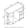 thumbnail image 5 of Furinno 15111 JAYA Simplistic Computer Study Desk with Bin Drawers, French Oak Grey/Black, 5 of 7