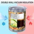 thumbnail image 2 of 12oz Tumblers Cute Halloween Icons Pattern Vacuum Insulated Stainless Steel Travel Tumbler Cups Mug with Lid and Straw for Beer,Coffee,Beverages with Cleaning Brush for Cold & Hot Drinks, 2 of 5