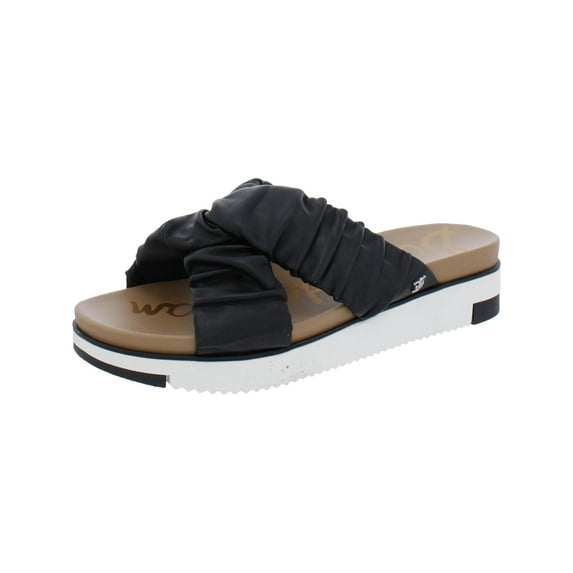 Sam Edelman Womens Aliana Leather Wedge Slide Sandals