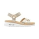 thumbnail image 3 of Flexi Mujer Sandalia Moda Casual Urbana Suave Textil Oro dorado 25.5 Flexi 106513, 3 of 7