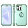 thumbnail image 2 of Jiahe Cover Case For iPhone 14,Shockproof Rubber Case Ring Holder Kickstand Hard PC Back Cover for iPhone 14 6.1-inch,Green, 2 of 9