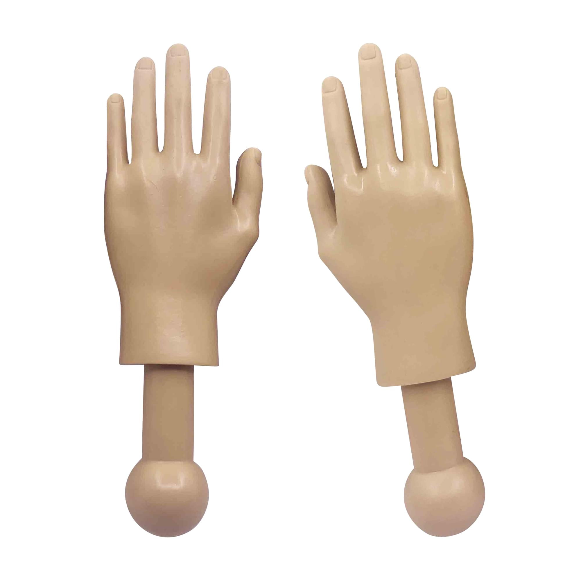Tiny Hands 4.5Inch Novelty Toys Left and Right Hands, Beige