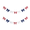 2Pcs 4th of July Bow Garland Banner#3, variant on 4th of July Decorations - 6.5 FT Patriotic Bow Garland - Memorial Day Decor - America 250th Anniversary Decoration - Fourth of July Home Party Supplies Independence Day Accessories for Indoor Outdoor