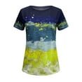 thumbnail image 4 of Patlollav Womens Shirts,Ladies Fashion Casual Loose Print Round Neck T-Shirt Blouse, 4 of 6