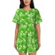 thumbnail image 1 of Fotbe Green Cucumber Conjunto de Pijama Estampado para Mujer, 2 Piezas, Ropa de Dormir con Camiseta de Manga Corta y Shorts Suaves-4X-Large, 1 of 6