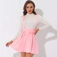 thumbnail image 2 of INSPIRE CHIC Faldas Con Tirantes De Cintura Alta Para Mujer Con Cordones Y Minifalda Con Tirantes Rosa S, 2 of 5