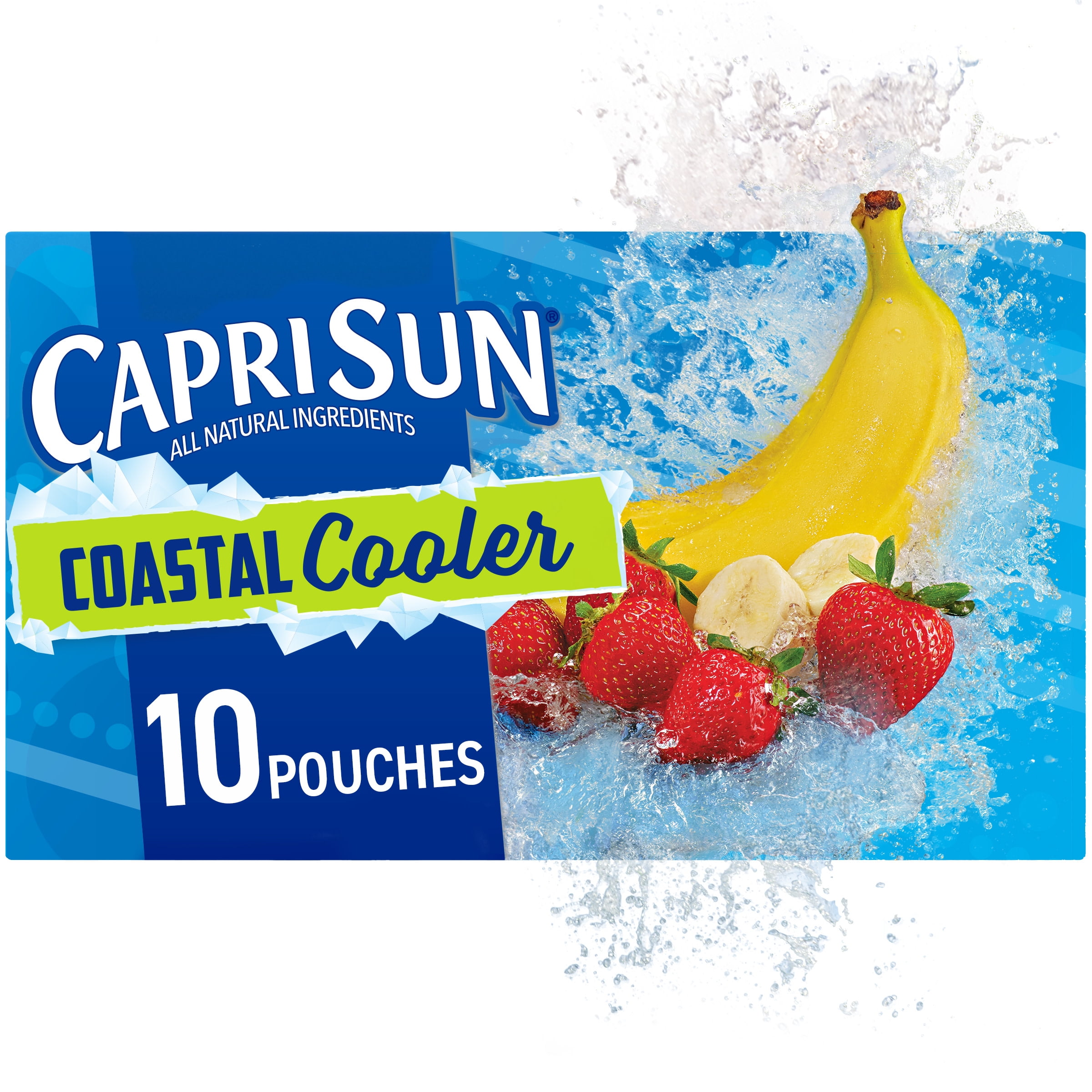 Capri Sun Coastal Cooler Strawberry Banana Flavored Juice Drink Blend