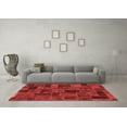 thumbnail image 3 of Ahgly Company Indoor Square Abstract Red Modern Area Rugs, 6' Square, 3 of 4