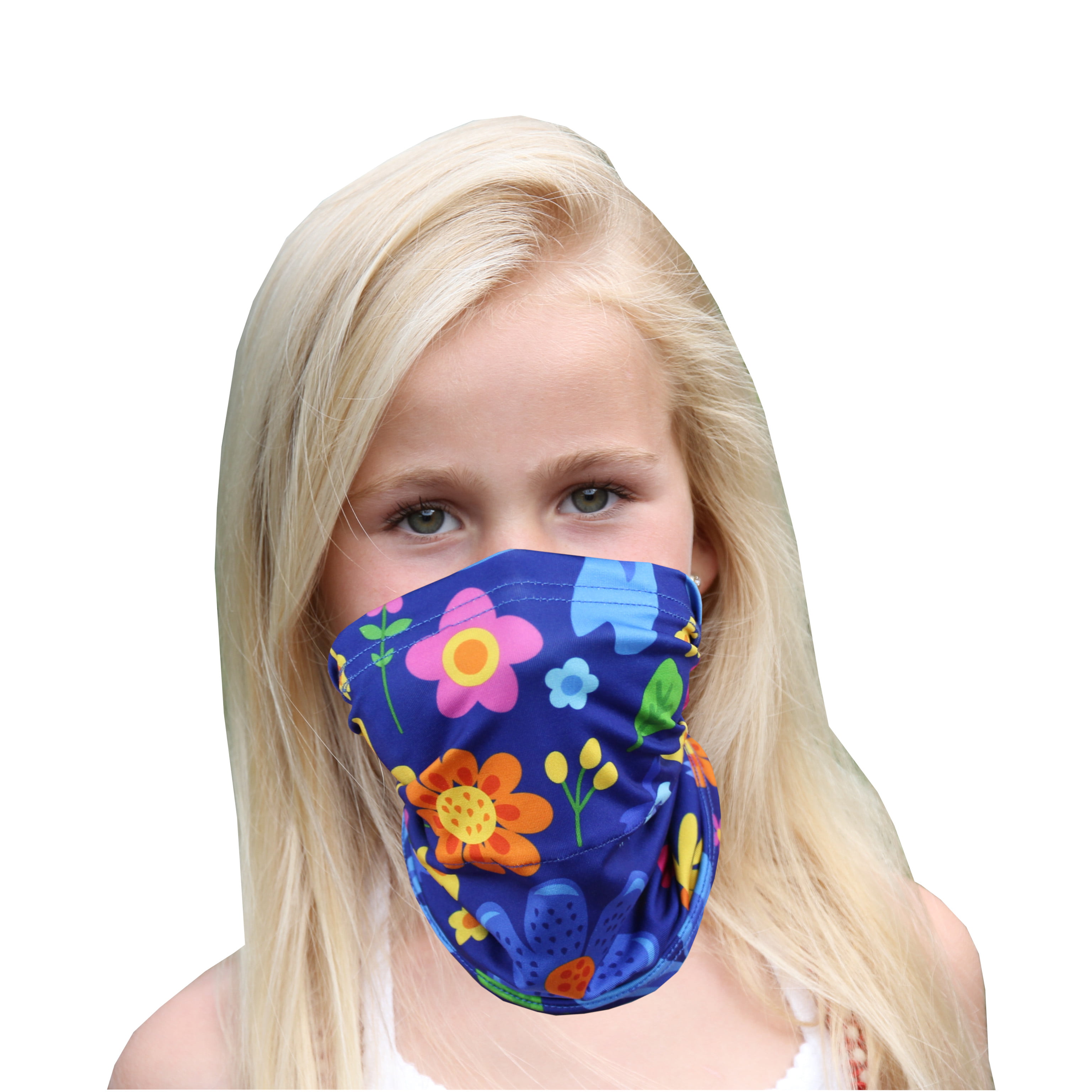 3 Pcs Cartoon Cloth Face Mask Nose Wire Balaclava Washable Neck Gaiter for Adolescent Teens 