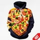thumbnail image 3 of Sudadera con capucha con estampado 3D de pizza de pepperoni, sudadera con capucha de comida hipster, ropa de calle informal, divertida, ropa unisex para hombres y mujeres, sudaderas con capucha de nue, 3 of 5