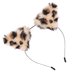 thumbnail image 2 of Diadema con orejas de animal adorables y estampado de leopardo, diadema esponjosa, tocado decorativo, bandas de metal para el cabello, suministros para recuerdos de fiesta., 2 of 5