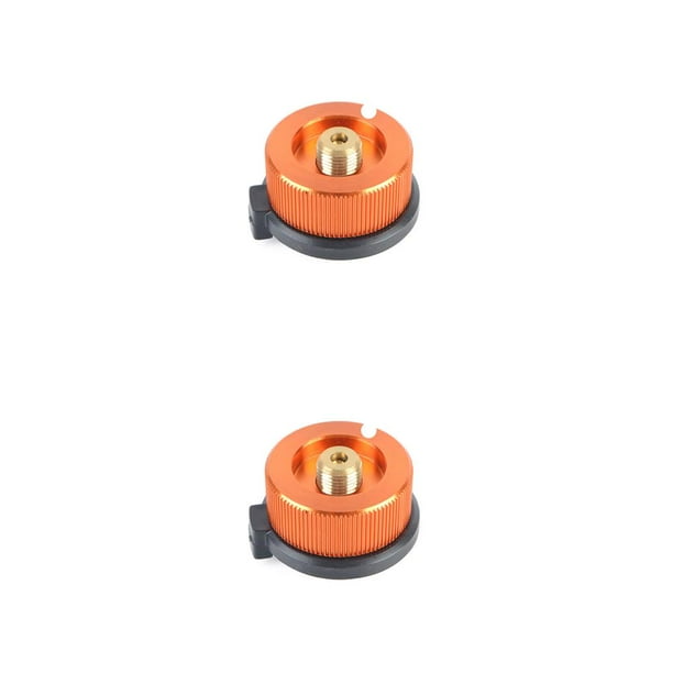 Wosthever Convertidor de estufa de para acampar, adaptadores de quemador de Gas, conector de horno resistente al desgaste, adaptador de 2piezas