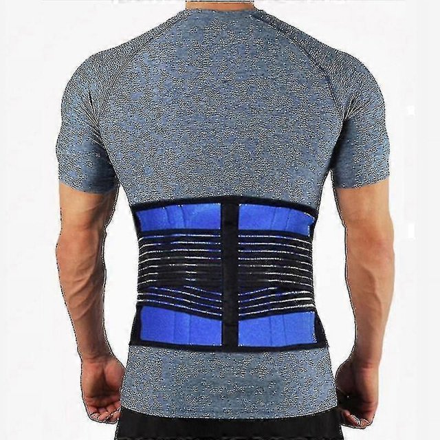 Cinturón de soporte lumbar de nailon azul SML Xl Xxl Xxxl Xxxxl Cinturón corrector de postura para la espalda y la cintura para aliviar el dolor