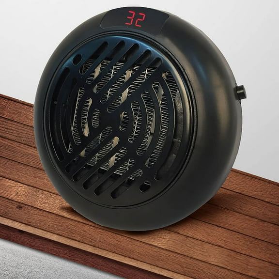 Qiweii Mini Desktop Portable Heater Wall-Mounted Circular Heating Fan Compact Fast-Heating for Home Office Small Spaces