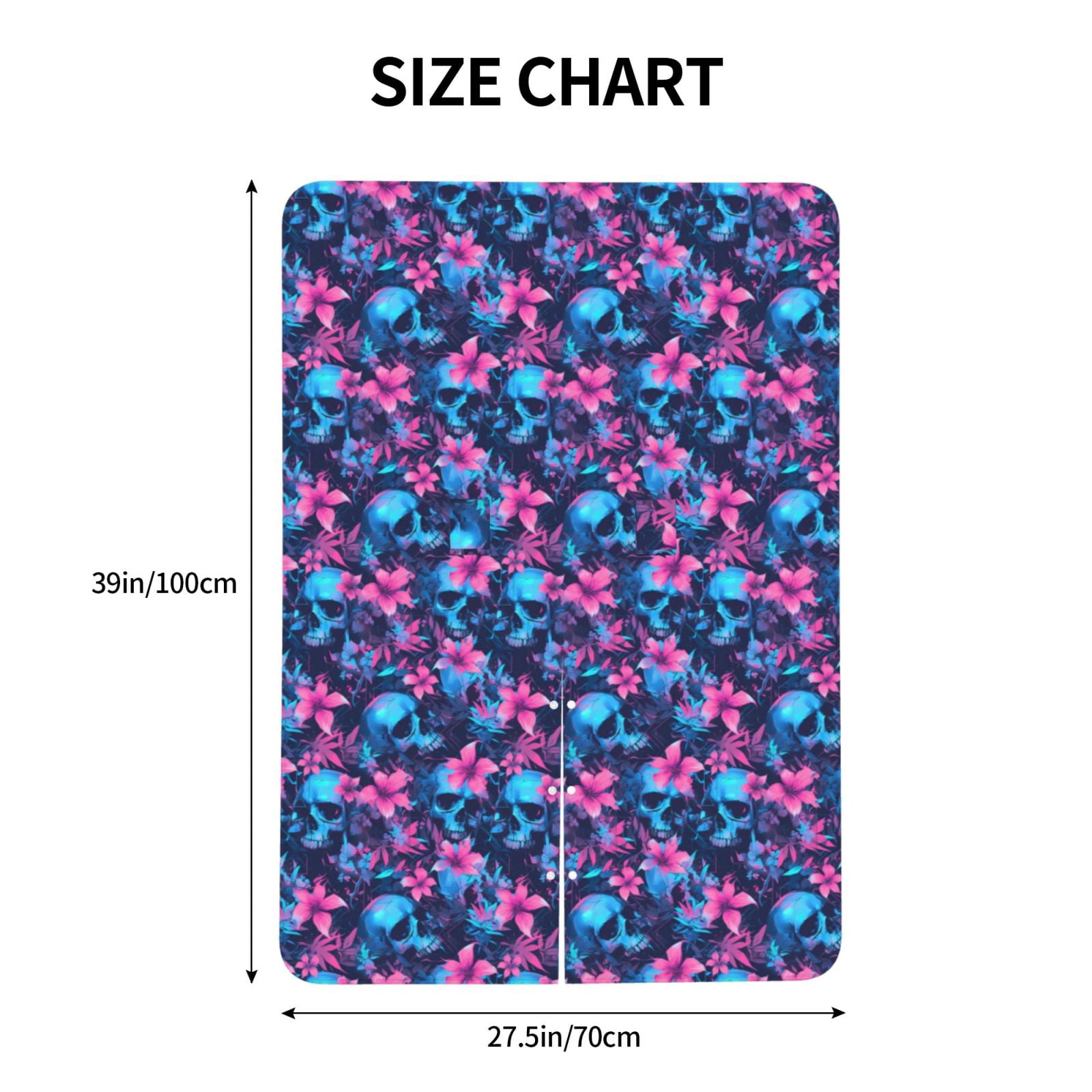 Naloa Blue Skull Flower Baby Car Seat Cover, Breathable Baby Carrier Cover, Multiuse Baby Carrier Cover & Nursing Breastfeeding Cover